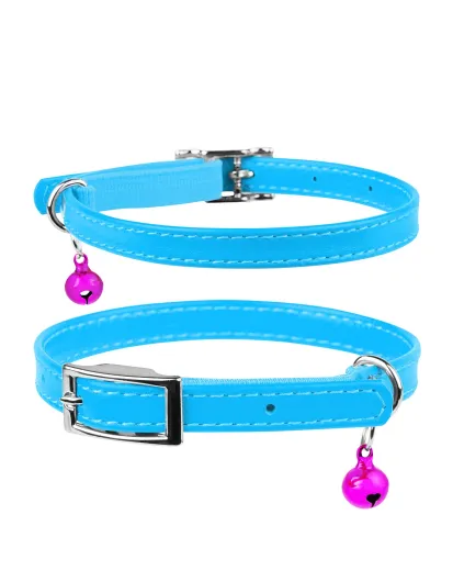 Collier Cuir Plat - Chat