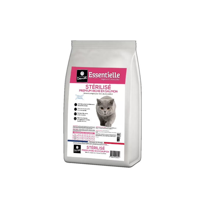 Croquette Essentielle Premium Chat St&eacute;rilis&eacute; Au Saumon