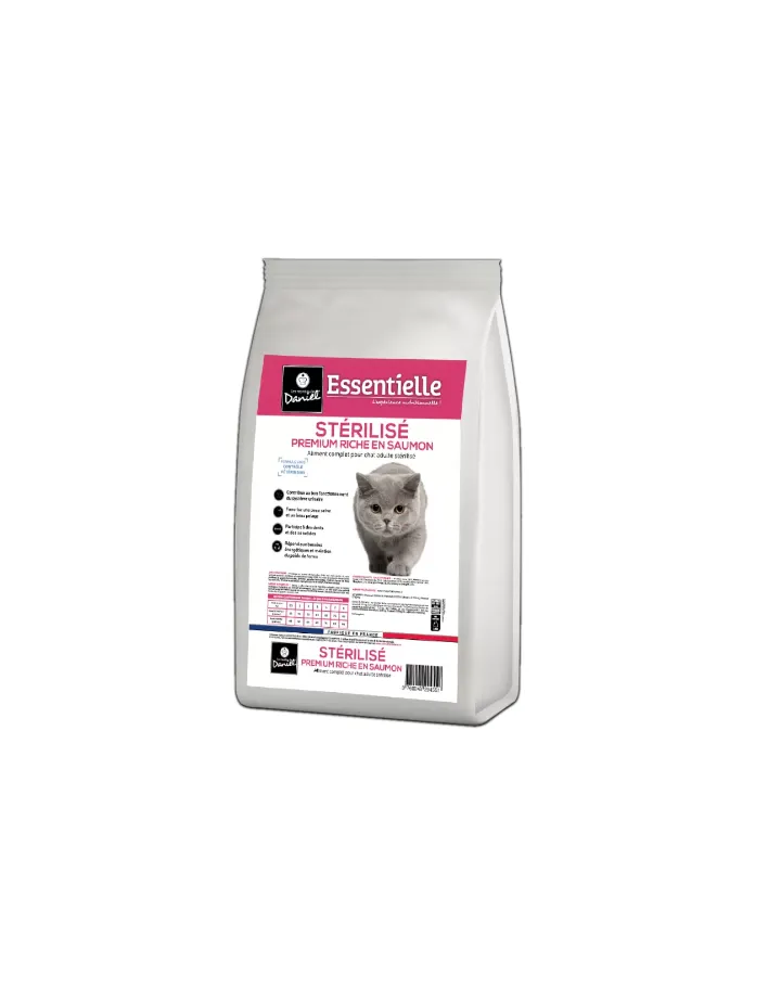 Croquette Essentielle Premium Chat St&eacute;rilis&eacute; Au Saumon